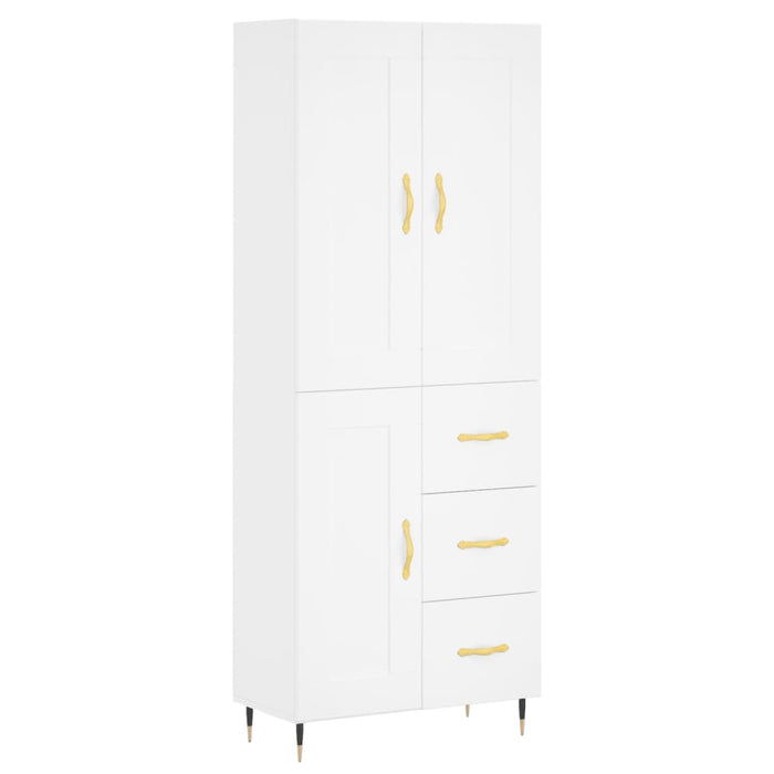 Dulap înalt, alb, 69,5x34x180 cm, lemn compozit - WALTI WALTI