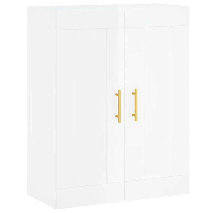 Dulap înalt, alb extralucios, 69,5x34x180 cm, lemn compozit WALTI