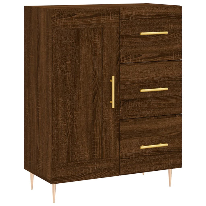Dulap înalt, stejar maro, 69,5x34x180 cm, lemn compozit WALTI