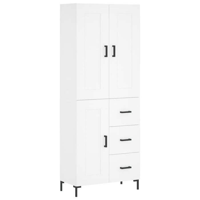 Dulap înalt, alb, 69,5x34x180 cm, lemn compozit - WALTI WALTI