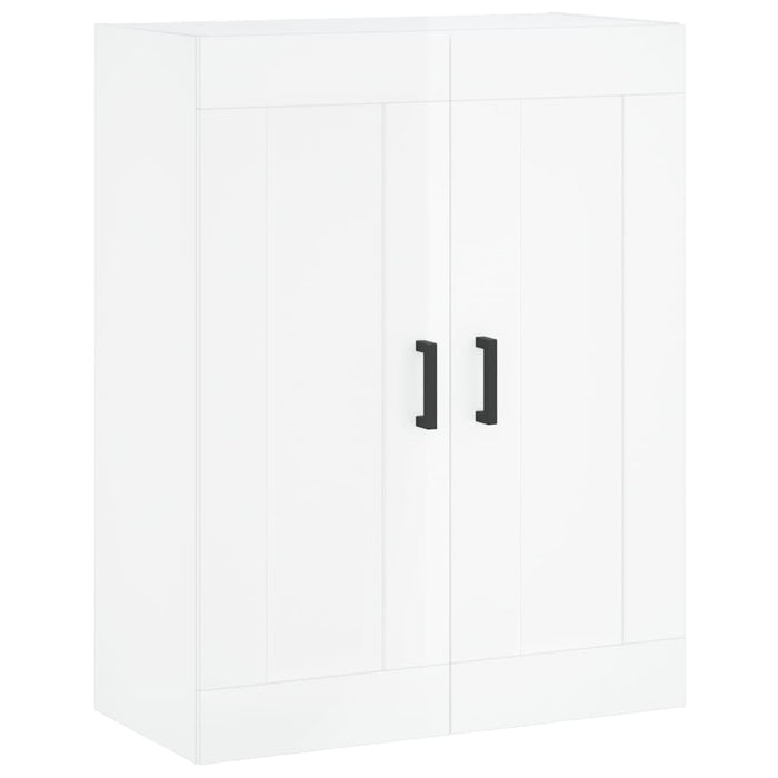 Dulap înalt, alb extralucios, 69,5x34x180 cm, lemn compozit WALTI