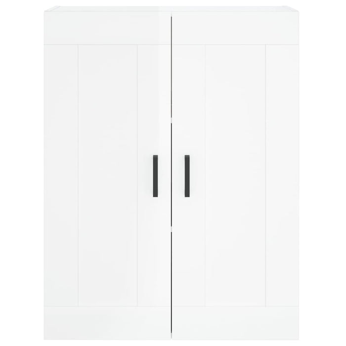 Dulap înalt, alb extralucios, 69,5x34x180 cm, lemn compozit WALTI