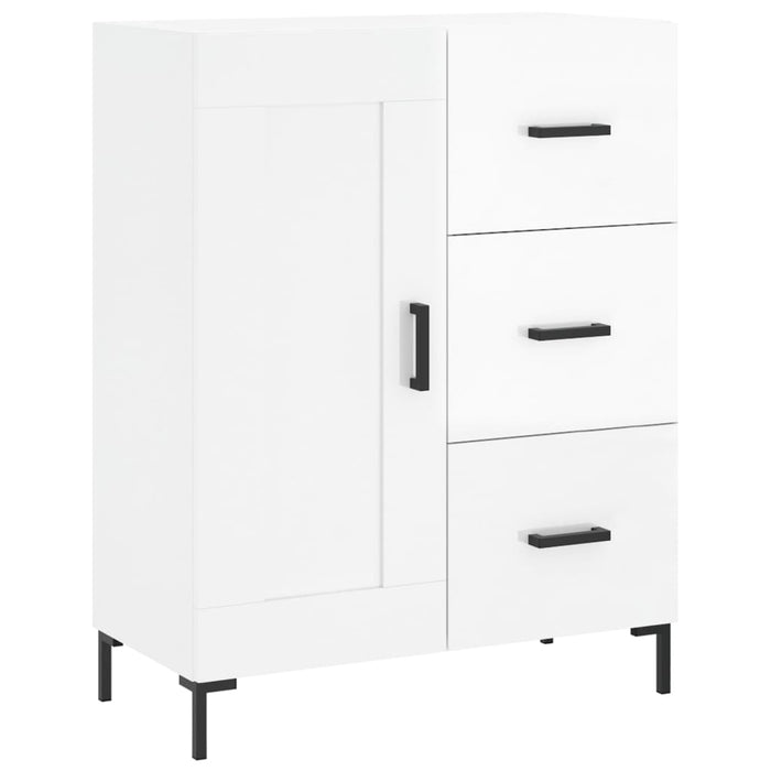 Dulap înalt, alb extralucios, 69,5x34x180 cm, lemn compozit WALTI