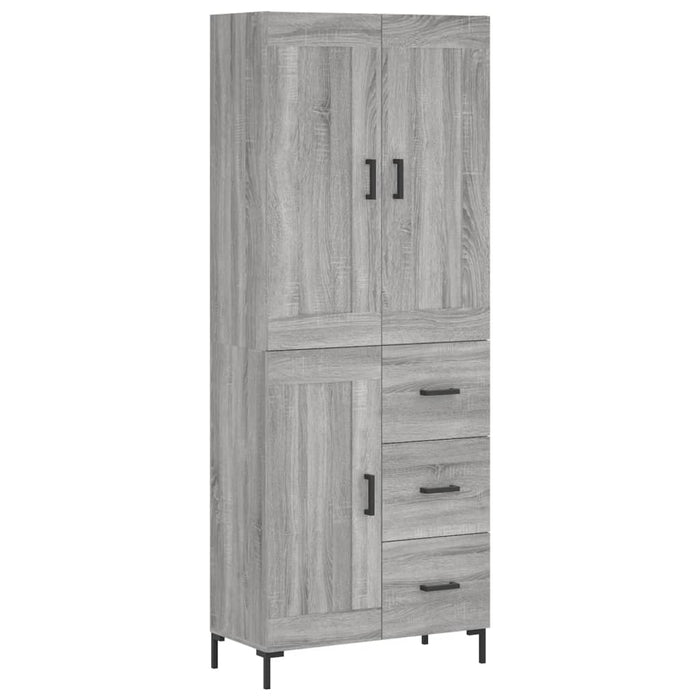 Dulap înalt, gri sonoma, 69,5x34x180 cm, lemn compozit - WALTI WALTI