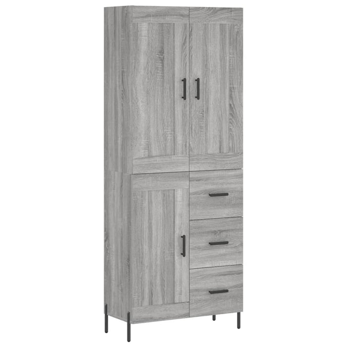Dulap înalt, gri sonoma, 69,5x34x180 cm, lemn compozit WALTI