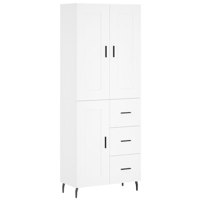 Dulap înalt, alb, 69,5x34x180 cm, lemn compozit - WALTI WALTI