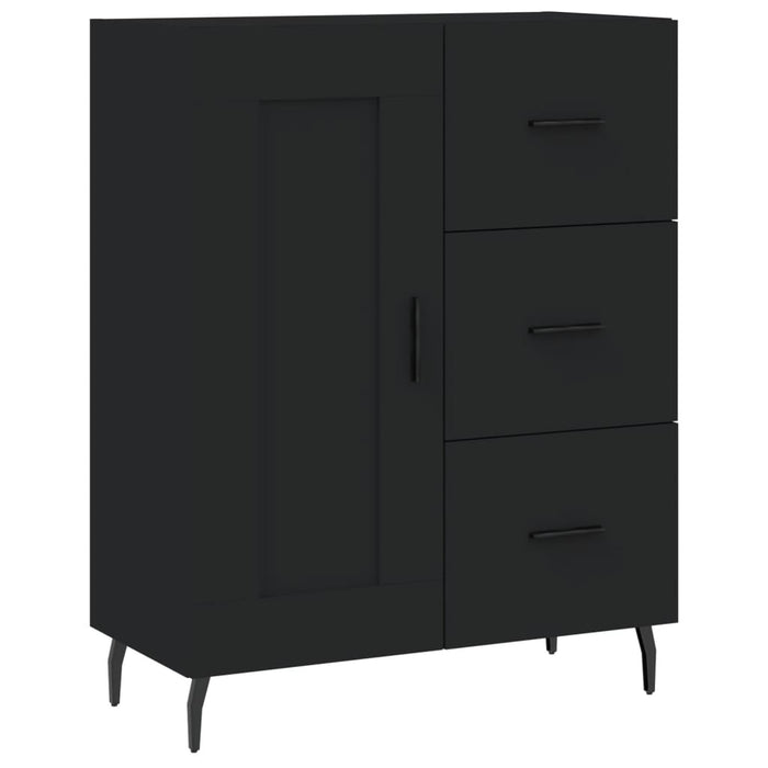 Dulap înalt, negru, 69,5x34x180 cm, lemn compozit WALTI