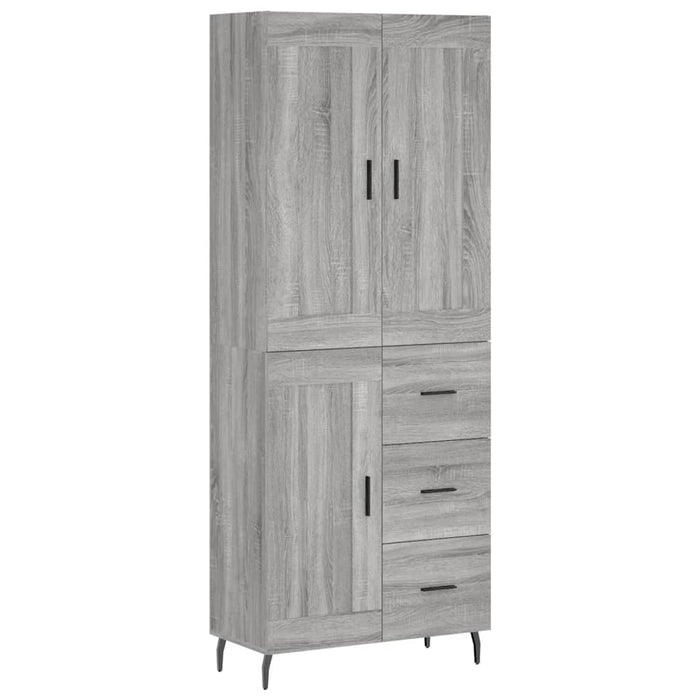 Dulap înalt, gri sonoma, 69,5x34x180 cm, lemn compozit - WALTI WALTI