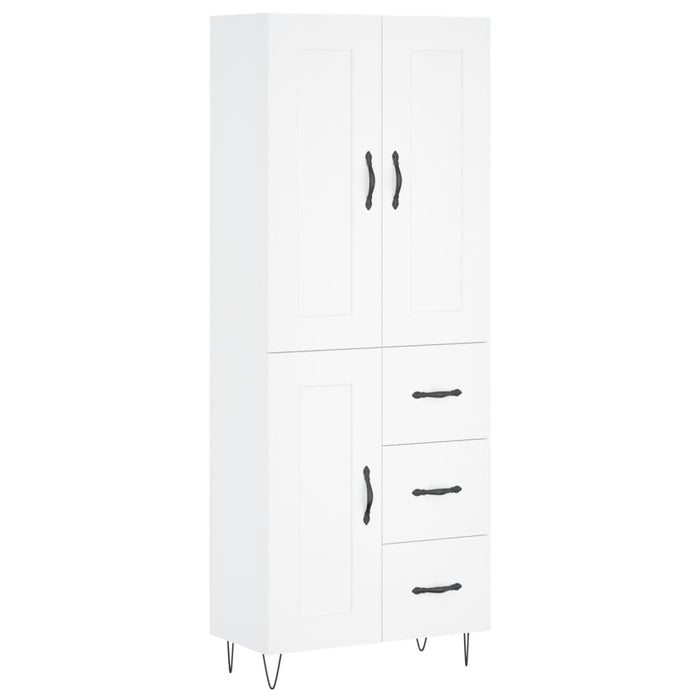 Dulap înalt, alb, 69,5x34x180 cm, lemn compozit - WALTI WALTI