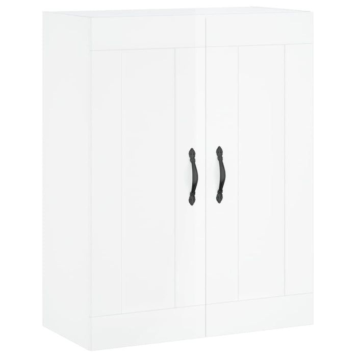 Dulap înalt, alb extralucios, 69,5x34x180 cm, lemn compozit WALTI