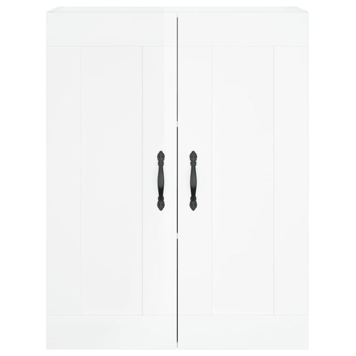 Dulap înalt, alb extralucios, 69,5x34x180 cm, lemn compozit WALTI