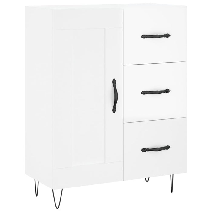 Dulap înalt, alb extralucios, 69,5x34x180 cm, lemn compozit WALTI