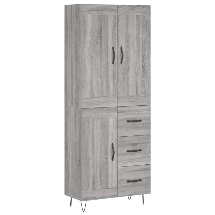 Dulap înalt, gri sonoma, 69,5x34x180 cm, lemn compozit - WALTI WALTI