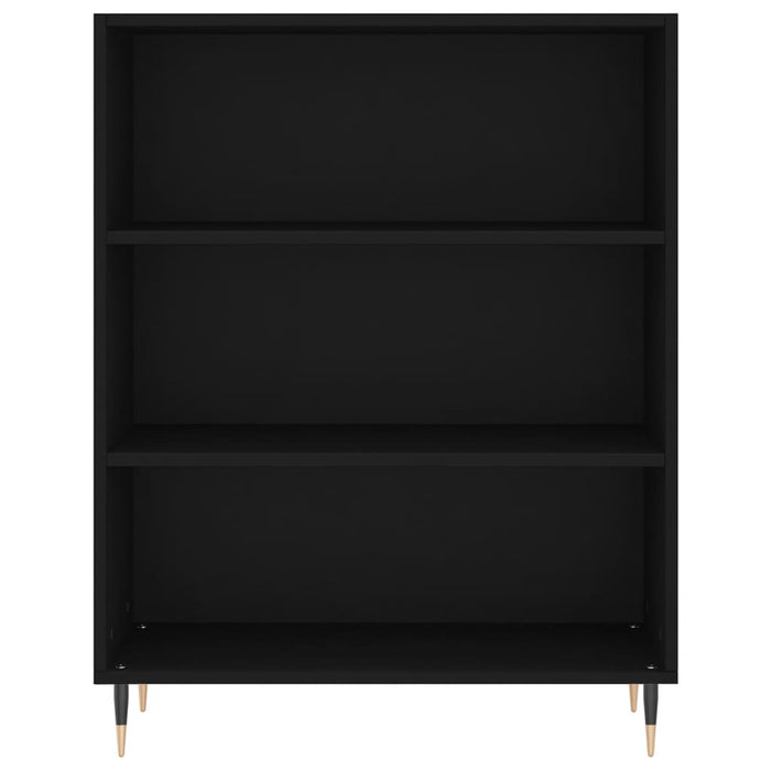 Dulap înalt, negru, 69,5x34x180 cm, lemn compozit WALTI