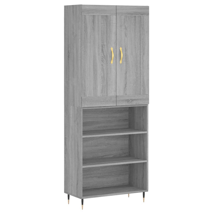 Dulap înalt, gri sonoma, 69,5x34x180 cm, lemn compozit - WALTI WALTI