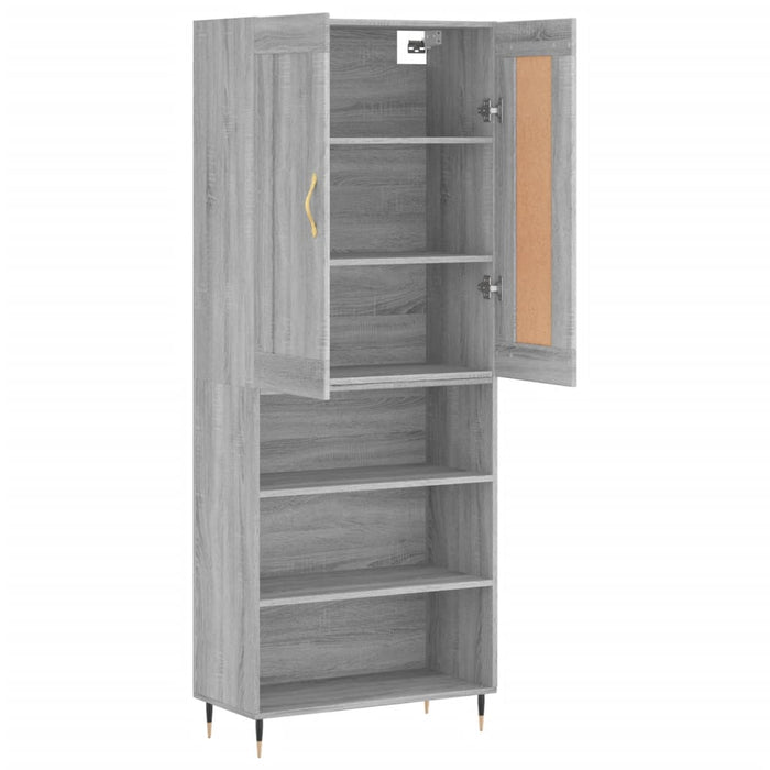 Dulap înalt, gri sonoma, 69,5x34x180 cm, lemn compozit - WALTI WALTI