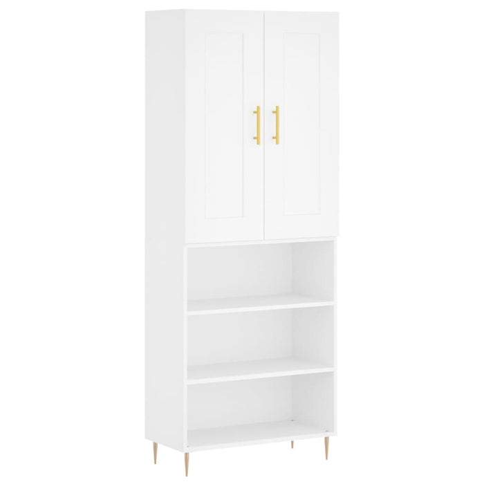 Dulap înalt, alb, 69,5x34x180 cm, lemn compozit WALTI