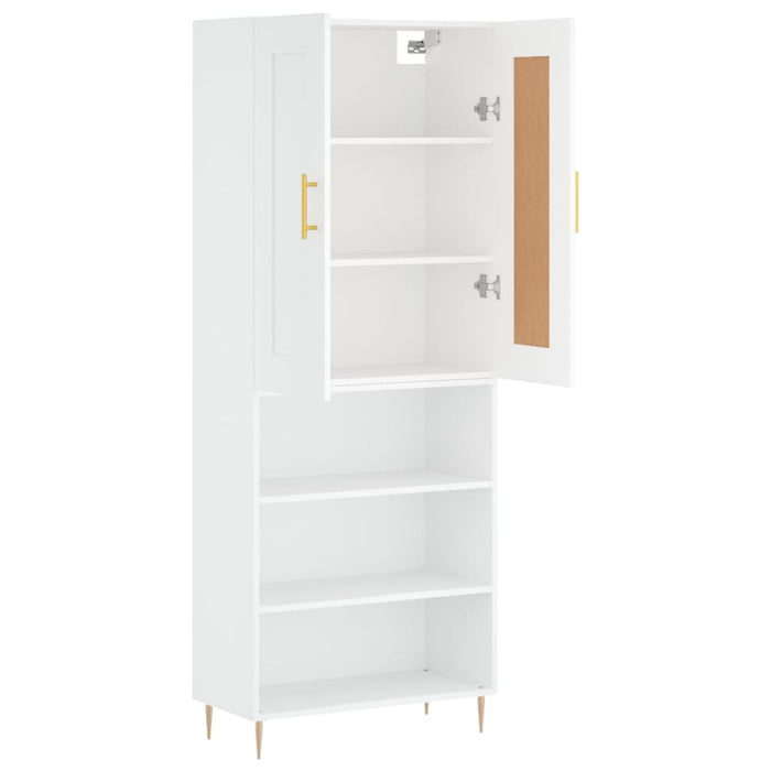 Dulap înalt, alb, 69,5x34x180 cm, lemn compozit WALTI