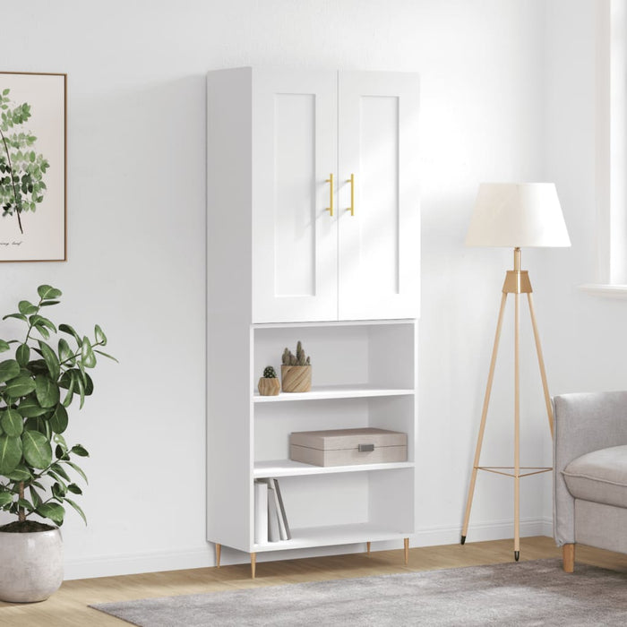 Dulap înalt, alb, 69,5x34x180 cm, lemn compozit WALTI
