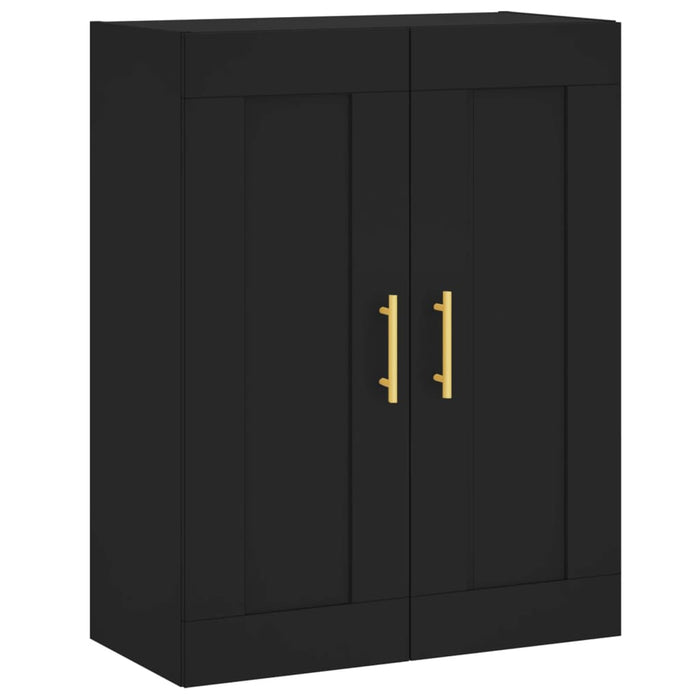 Dulap înalt, negru, 69,5x34x180 cm, lemn compozit WALTI