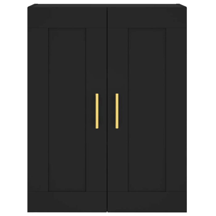 Dulap înalt, negru, 69,5x34x180 cm, lemn compozit WALTI