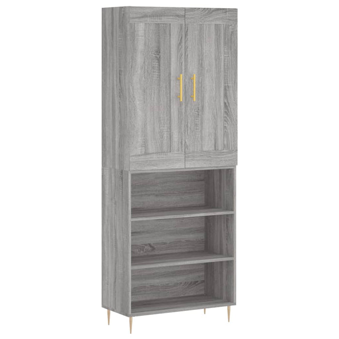 Dulap înalt, gri sonoma, 69,5x34x180 cm, lemn compozit - WALTI WALTI