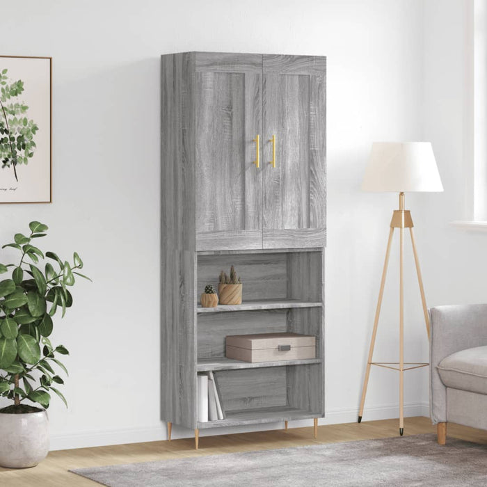 Dulap înalt, gri sonoma, 69,5x34x180 cm, lemn compozit - WALTI WALTI