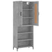 Dulap înalt, gri beton, 69,5x34x180, lemn compozit - WALTI WALTI
