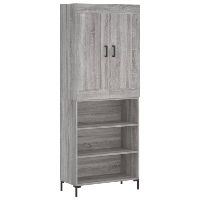 Dulap înalt, gri sonoma, 69,5x34x180 cm, lemn compozit - WALTI WALTI