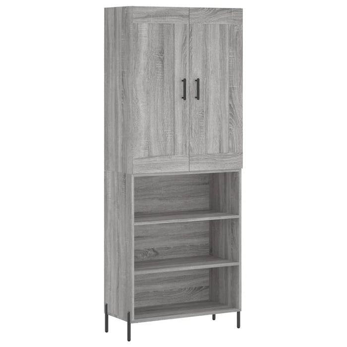 Dulap înalt, gri sonoma, 69,5x34x180 cm, lemn compozit WALTI
