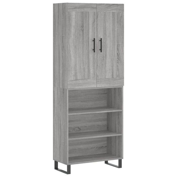 Dulap înalt, gri sonoma, 69,5x34x180 cm, lemn compozit WALTI