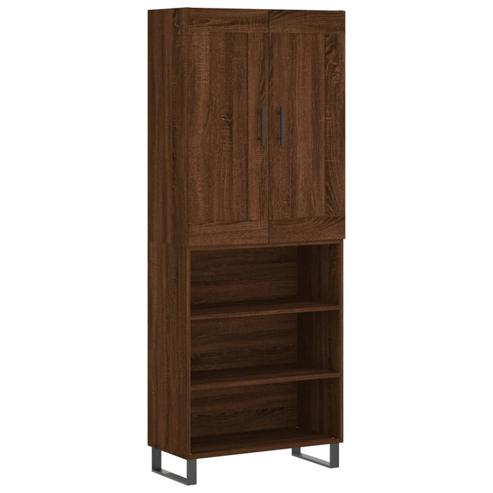 Dulap înalt, stejar maro, 69,5x34x180 cm, lemn compozit WALTI