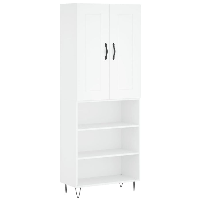 Dulap înalt, alb, 69,5x34x180 cm, lemn compozit WALTI