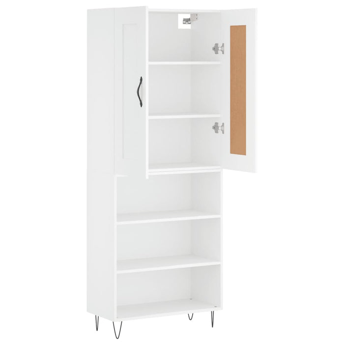 Dulap înalt, alb, 69,5x34x180 cm, lemn compozit WALTI