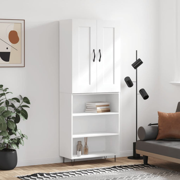 Dulap înalt, alb, 69,5x34x180 cm, lemn compozit WALTI