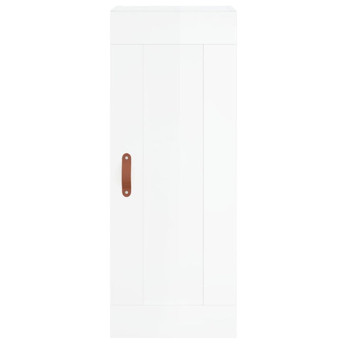 Dulap înalt, alb extralucios, 34,5x34x180 cm, lemn prelucrat WALTI