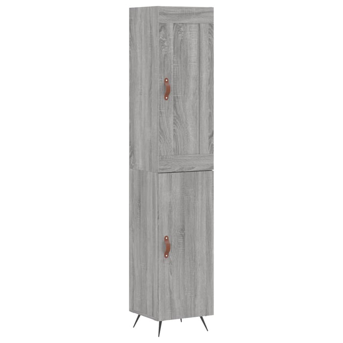 Dulap înalt, gri sonoma, 34,5x34x180 cm, lemn prelucrat - WALTI WALTI