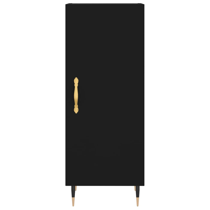 Dulap înalt, negru, 34,5x34x180 cm, lemn prelucrat WALTI