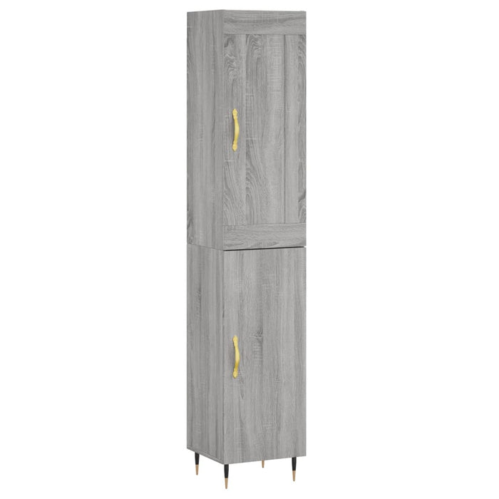 Dulap înalt, gri sonoma, 34,5x34x180 cm, lemn prelucrat WALTI