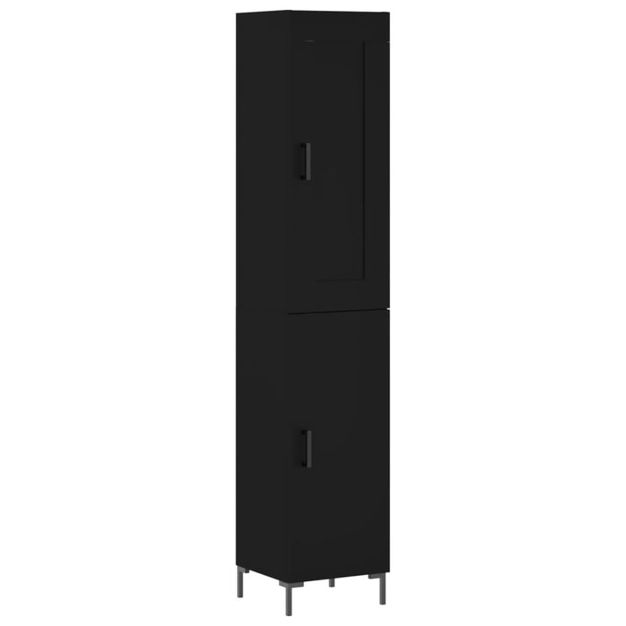 Dulap înalt, negru, 34,5x34x180 cm, lemn prelucrat WALTI