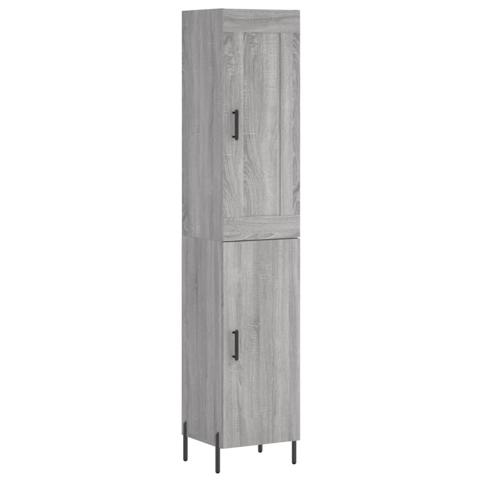 Dulap înalt, gri sonoma, 34,5x34x180 cm, lemn prelucrat WALTI