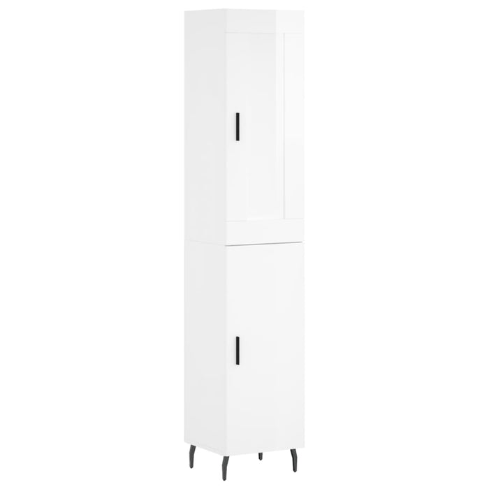 Dulap înalt, alb extralucios, 34,5x34x180 cm, lemn prelucrat WALTI