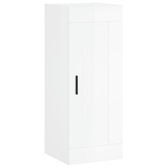 Dulap înalt, alb extralucios, 34,5x34x180 cm, lemn prelucrat WALTI
