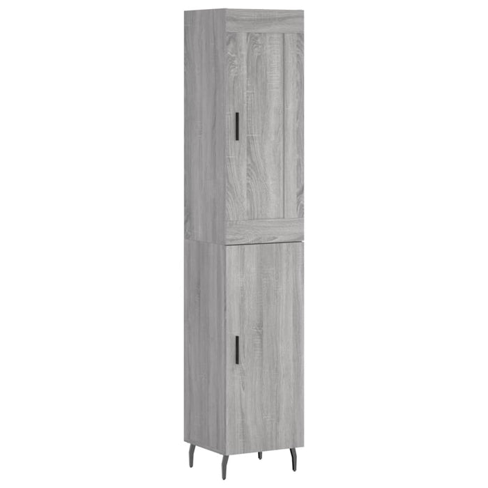 Dulap înalt, gri sonoma, 34,5x34x180 cm, lemn prelucrat WALTI