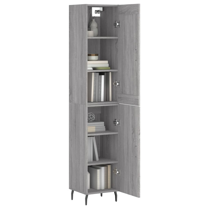 Dulap înalt, gri sonoma, 34,5x34x180 cm, lemn prelucrat WALTI