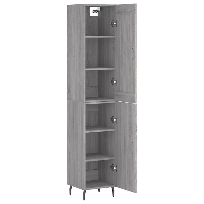 Dulap înalt, gri sonoma, 34,5x34x180 cm, lemn prelucrat WALTI