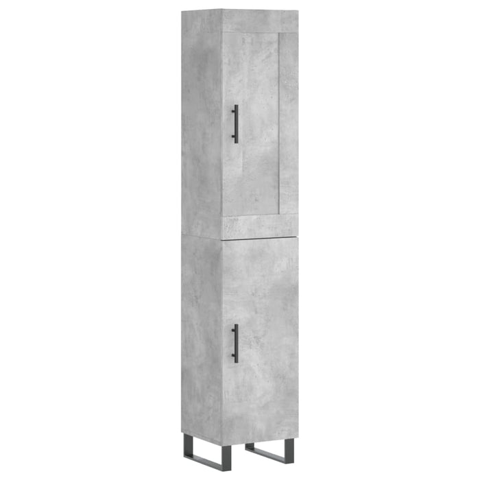 Dulap înalt, gri beton, 34,5x34x180 cm, lemn prelucrat WALTI