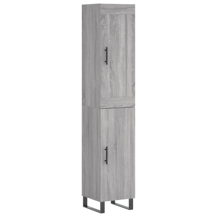 Dulap înalt, gri sonoma, 34,5x34x180 cm, lemn prelucrat WALTI