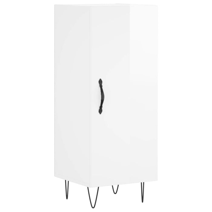 Dulap înalt, alb extralucios, 34,5x34x180 cm, lemn prelucrat WALTI