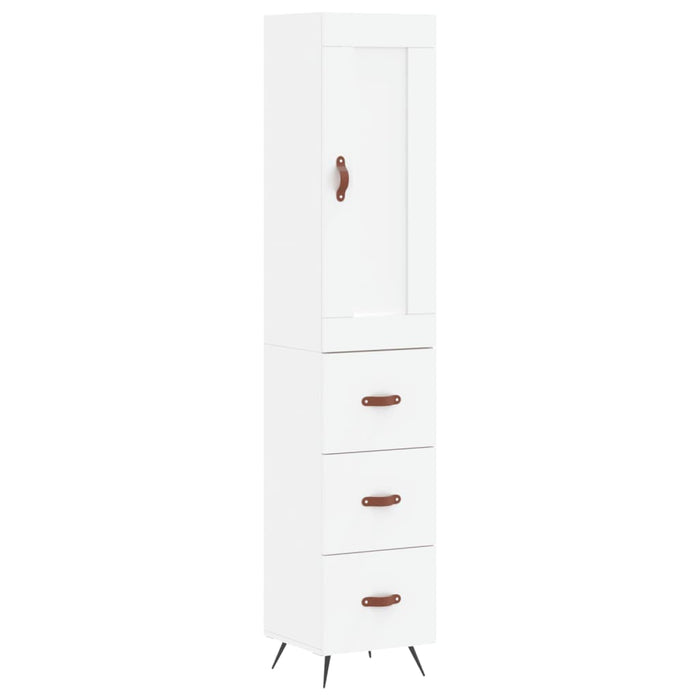 Dulap înalt, alb, 34,5x34x180 cm, lemn prelucrat WALTI